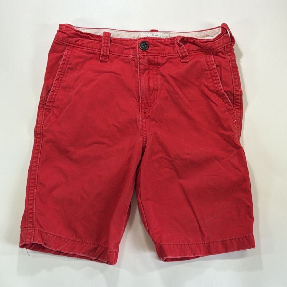 abercrombie and fitch boys size 14, 100% cotton red shorts